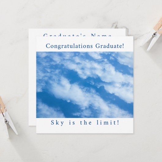 Nuages dans la carte Sky Flat Card (Devant/Arrière en situation)