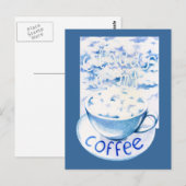 Nuages dans ma carte postale de café (Devant / Derrière)