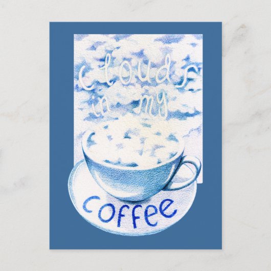Nuages dans ma carte postale de café (Devant)
