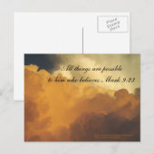Nuages de carte postale de l'écriture inspirationn (Devant / Derrière)