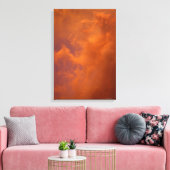 Nuages de coucher de soleil orange toile étirée Im (Insitu(Salon))