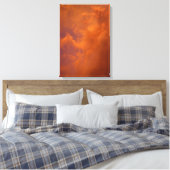 Nuages de coucher de soleil orange toile étirée Im (Insitu(Chambre))