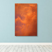 Nuages de coucher de soleil orange toile étirée Im (Insitu (Plancher de Bois))