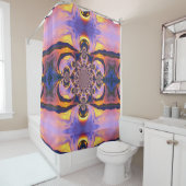 Nuages de feu Swirl Douche rideau (En situation)