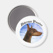 Nuages Doberman Pinscher - Magnet (Recto/Verso)