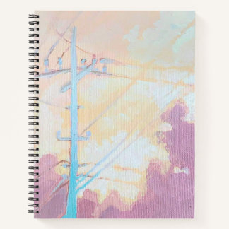 Nuages douillets moteurs carnet art original