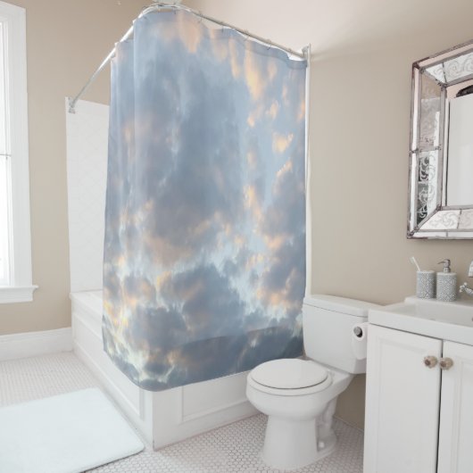 Nuages esthétiques rideaux de douche (En situation)