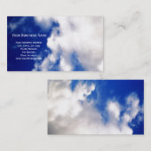 Nuages et Cartes de visite du ciel bleu (Devant / Derrière)