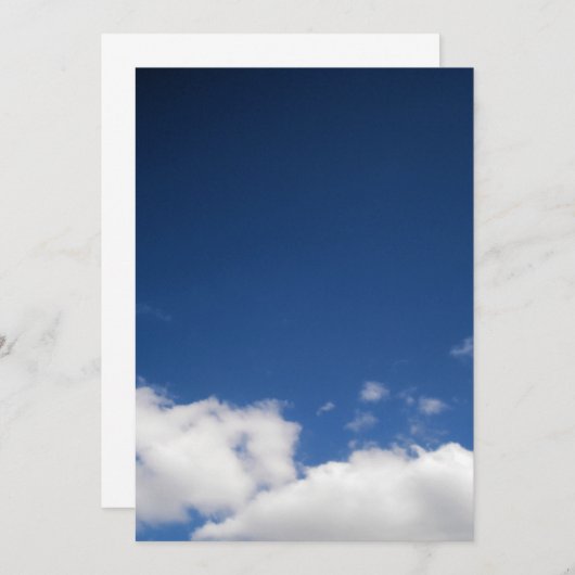 Nuages et ciel bleu Invitation (Devant / Derrière)