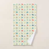 Nuages et parapluies Motif moderne (Serviette à main)