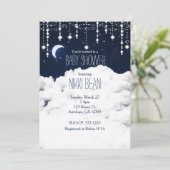 Nuages étoilés Ciel céleste Invitations (Debout devant)