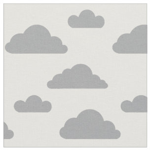 Nuages gris sur tissu blanc par Nicole Janes