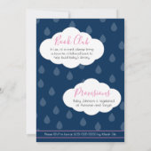 Nuages | Invitation de bébé "douche" (Dos)