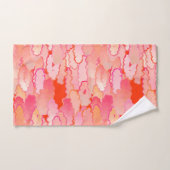 Nuages japonais, coucher du soleil, corail, Fuchsi (Serviette à main)