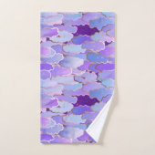 Nuages japonais, crépuscule, violet et violet prof (Serviette à main)