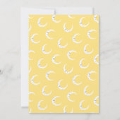 Nuages, lune et étoile invitation fête d'anniversa (Dos)