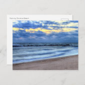 Nuages matinaux à la plage Carte postale (Devant / Derrière)