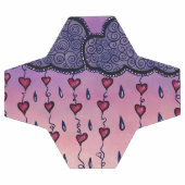 Nuages mignons, coeurs et gouttes de pluie (Plat)