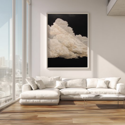 Nuages noirs Impression sur toile Ciel Moderne Abs