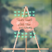 Nuages orange scintillant petites étoiles vert (Neutre)