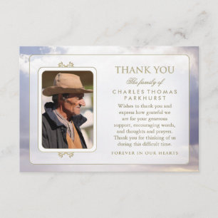 Nuages paisibles Gold Photo Sympathy Carte de reme