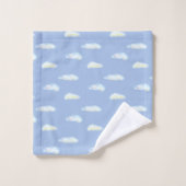 Nuages pastel sur serviette de bain bleu ciel Set (Gant de toilette)
