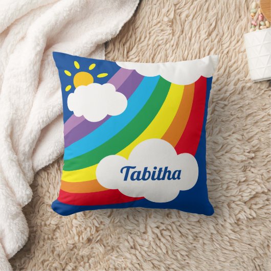 Nuages personnalisés, soleil et coussin arc-en-cie (Couverture)