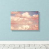 Nuages roses & Ciel bleu Nature Toile Enveloppée (Insitu (Plancher de Bois))