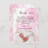 Nuages roses et torrents Merci du baptême (Devant / Derrière)