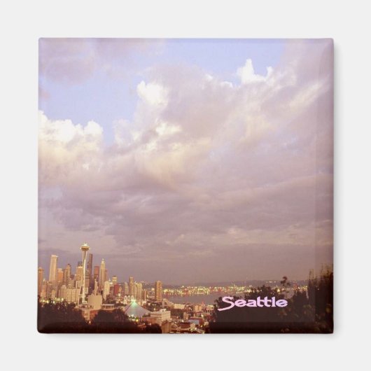 Nuages sur le magnifique aimant Seattle (Devant)