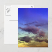 Nuages sur les cartes postales du coucher du solei (Devant / Derrière)