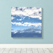 Nuages sur mur de toile (Insitu (Plancher de Bois))