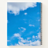 Nuages sur un ciel bleu Coloration Nom Carnet (Dos)