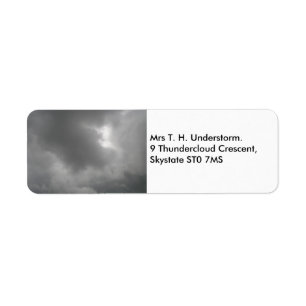 Nuages tempête Étiquettes personnalisés