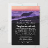 Nuages violets Sunset Mountain Wedding Invitations (Devant)
