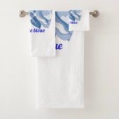 Nuance bleue ensemble bain (En situation)