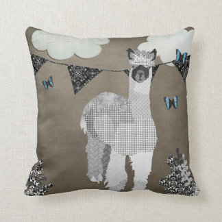 Nuances d'alpaga de coussin gris de Mojo
