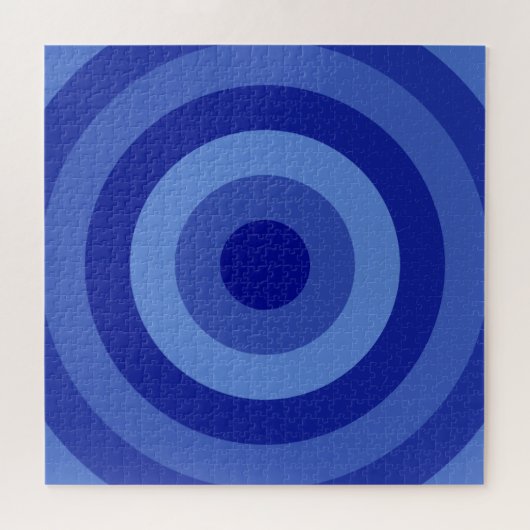 Nuances de Bleu Anneaux Jigsaw Puzzle (Horizontal)