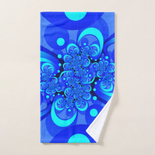 Nuances de bleu Art fractal abstrait moderne