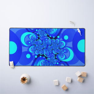 Nuances de bleu Art fractal abstrait moderne