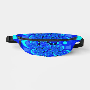 Nuances de bleu Art fractal abstrait moderne