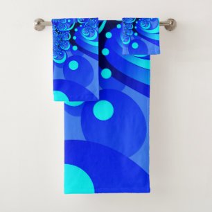 Nuances de bleu Art fractal abstrait moderne