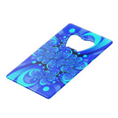 Nuances de bleu Art fractal abstrait moderne (Dos Angle)