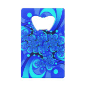 Nuances de bleu Art fractal abstrait moderne (Dos)