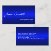 Nuances de bleu Cartes de visite professionnels (Devant / Derrière)