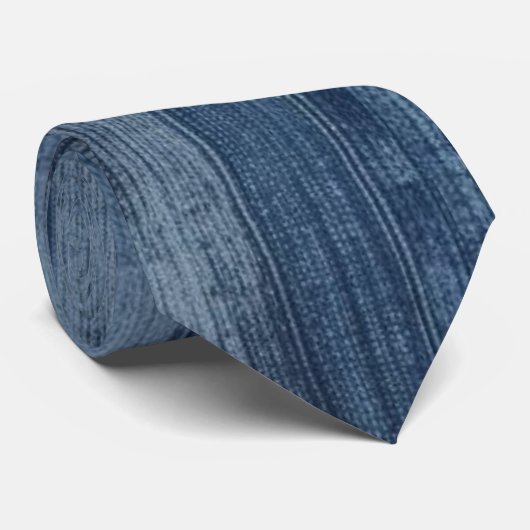 Nuances de bleu Denim Cravate de bande (Roulé)