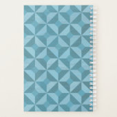 Nuances de bleu élégant Monogramme géométrique (Dos)