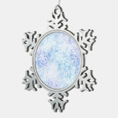 Nuances de bleu gelé ornement d'étain (Vue impression)