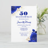 Nuances de bleu Invitation d'anniversaire (Debout devant)