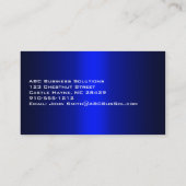 Nuances de bleu moderne Carte de visite (Dos)